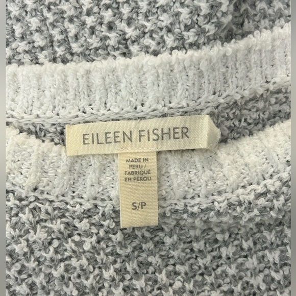 Eileen Fisher 100% Organic Cotton Waffle Knit High Low Pullover Sweater - Picture 7 of 10